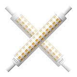 7117 R7S LED 118MM lampadina, 230V lampadina lineare LED, 10W R7S bianco caldo 3000K, 100W sostituzione alogena doppia estremità, non dimmerabile (2-Pack)