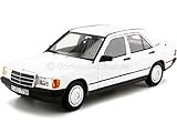 Norev Mercedes 190 E W201 1984 bianco modello auto 1:18