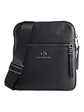 Armani Exchange Essential, Dino, Flat Crossbody, Tracolla Uomo, Black