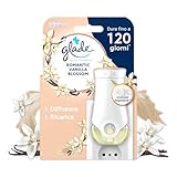 Glade Profumatore per ambienti con Oli Essenziali, Fragranza Romantic Vanilla Blossom, Confezione da 1 Diffusore Elettrico + 1 Ricarica, 20 ml