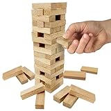 48 mini torri tumbling, blocchi impilabili in legno, intrattenimento divertente per bambini e adulti, torre di dimensioni da viaggio, classici giochi per interni ed esterni per famiglia, giochi di