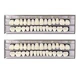 EUPSIIU 2 Pezzi Dente Provvisorio Denti Finti Cosmetici Faccette Istantanee Corona Temporanea Faccette Dentali Estetiche Protesi Dentale per Riacquistare il Sorriso Halloween Cosplay (2 Pezzi)