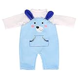 ZWOOS Vestiti per Bambole per New Born Baby Doll, Abitini in Cotone Carina per Bambolotti 35-43 cm