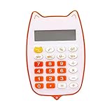 HJHIKJK calcolatrice Cute Kitten-like Calculator With Portable Handheld Calculator For Office Clerks Teen(Orange)