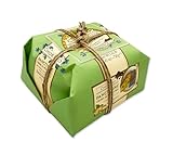 Chiostro di Saronno Panettone Artigianale Pistacchio 750 g, Lenta Lievitazione, Panettone Farcito Crema Pistacchio Ricoperto con Cioccolato Fondente e Granella di Pistacchio, Senza Canditi e Uvetta