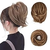 BARSDAR Chignon Coda di Cavallo Extension per Capelli, Elastico Posticcio per Capelli Chignon Dritto Corto Coda di Cavallo Bun Extension per Donna Ragazze