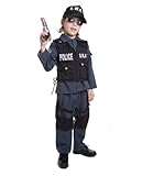 Dress Up America Costume SWAT Per Bambini - Deluxe S.W.A.T. Set Da Vestire Da Agente Di Polizia Per Ragazzi E Ragazze - Costume Da Gioco Di Ruolo Per Bambini