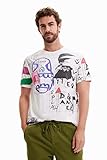 Desigual TS_Drake 9020 Ecru Maglietta, Materiale Finitura:, S Uomo