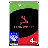 Seagate IronWolf, 4 TB, Unità Disco Interna, SATA da 6 Gbit/s, CMR 3,5", 5.900 giri/min, con Cache da 64 MB, per Sistemi NAS RAID, Servizi Rescue, ST4000VNZ06