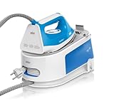 Braun Carestyle1 IS1012BL, 5 ANNI DI ASSISTENZA, Ferro Generatore Di Vapore, Carica Continua, Termostato Regolabile, Tanica 1,5L, AUTOSPEGNIMENTO,Colpo Vapore 340g/min, Sistema Sicurezza,Bianco/Blu