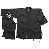 Playwell Martial Arts Karate Nero Medio Peso 241 Gram Uniforme – 5/180 CM