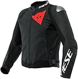 DAINESE Sportiva Giacca in Pelle per Moto (Black,48)