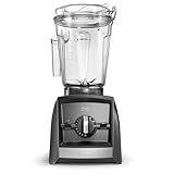 Vitamix A2500 Ascent Series Smart Blender, Professional-Grade, 64 Once Contenitore a Basso Profilo, Ardesia, Policarbonato, 10 velocità, Bianco