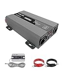 DATOUBOSS Inverter 24v 220v/230v Onda Pura 2000w, Inverter Onda Pura 2000w, Convertitore 24v 220v 2000w, Con Presa AC e Porta USB 3A Per Casa, Camper, Camion (SAK-24v2000w)