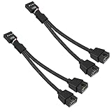 GELRHONR 2 pezzi usb 2.0 9 pin femmina a doppio cavo di estensione maschio 9 pin, scheda madre 9 pin usb2.0 separatore di intestazione nylon intrecciato per computer scheda madre interna-nero