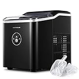 Macchina Ghiaccio 14KG/24h, 2L Professionale, Pronto in 6-8 Minuti, Silenzioso, Ice Maker per Casa/Bar, NORTHCLAN (Nero)