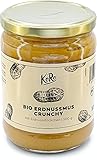 KoRo - Crema di arachidi crunchy bio 500 g - burro croccante biologico, 100% senza zucchero e olio, crema proteica senza glutine