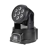 Lixada Teste Mobili,70W+7LED+RGBW 4 IN 1+9/14 Canali Stage Light,Display a LED,Auto-run,Sound-attivato,DMX512,Master-slave,per KTV Discoteca Bar Club Natale Concert