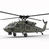 UNbit F09 RC Elicottero per Adulti, 1:47 2.4G 6CH Brushless Direct Drive UH60 Black Hawk Modello di aeromobile con Acrobazia 6G / 3D e giroscopio a 6 Assi, Hobby Aereo di Simulazione elettrica