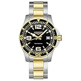 Longines orologio HydroConquest 41mm nero acciaio finitura PVD oro giallo quarzo L3.740.3.56.7