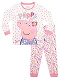 Peppa Pig Pigiama Bambina | Pijama Bambini Lungo | Pigiamone a Fiori Bimba Multicolore 2-3 Anni