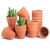 JRYGAC 20 Pezzi Terracotta Vasi per Piccola Pianta, Vaso Terracotta in Argilla Rosso con foro di Drenaggio, Riutilizzabile Piante Terracotta Piccolo Vaso per Piante Aromatiche, Semi, Fiori(4,5cm)