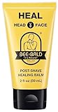 Bee Bald HEAL Balsamo Post-Rasatura - Calma e Lenisce la Pelle Danneggiata, Tratta Brufoli & Irritazioni da Rasatura, Adatto a Tutti i Tipi di Pelle, Non Testato sugli Animali - 59ml