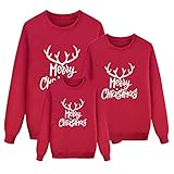 Felpe Coppia Fidanzati Natale Manica Lunga Felpa Natalizio Uomo Donna Pullover per Famiglia con Stampa 3D Natalizie Comodi Maglia Christmas Curvy Famiglia da Natale Felpe Natalizi Family