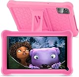 SANNUO Tablet per bambini 7 pollici Android 11 Tablet con 6GB RAM+64GB ROM(128 GB Espandibile), Display IPS HD, Google GMS, Bluetooth, Controllo Parentale, WiFi Tablet Educativo con Custodia-Pink