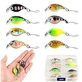 Zfseyuh 8 Pezzi Crankbaits, Artificiali Spinning Esche Artificiali per L uso in Acqua Dolce, Acqua Salata, Spigola, Trota