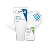 CeraVe Kit Corpo e Viaggio, Crema Idratante Viso e Corpo, Per Pelle Secca, Con Acido Ialuronico, 177 ml + Detergente Idratante Viso da Viaggio, Per Pelli da Normali a Secche, 20 ml