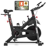 FITFIU Fitness BESP-150 - Bicicletta da interno per uso intensivo a casa. Resistenza all attrito, connettività con Kinomap e Zwift APP, sella e manubrio regolabili e peso massimo dell utente 120kg