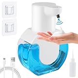 Dispenser Sapone Automatico, Mezzar 420ml Dosatore Sapone Schiuma da Parete 4 Livelli Regolabili Distributore Automatico Sapone Schiuma IPX5 Impermeabile per Cucina Bagno Ufficio Hotel (Schiuma)