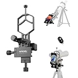 APEXEL 3-Assi Adapter Telescopico in Metallo per Smartphone con Rilascio Della Otturatore Remoto Assi XYZ Alta Precisione Adapter Compatibile con Binocolo,Monocolo e Microscopio,Telescopico