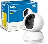 Tapo C200 Telecamera Wi-Fi Interno FHD, Videocamera sorveglianza, Visione Notturna, 360° Visuale, Audio Bidirezionale, Rilevamento di movimento e notifiche, Allarme acustico e luminoso integrato