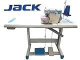 Jack E4S - Macchina da Cucire Industriale Overlock a 4 Fili con Motore Silenzioso a Risparmio Energetico e Funzione di Dormienza Intelligente - Ideale per Tessuti da Leggeri a Pesanti