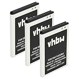 3 x Batterie VHBW 1750mAh per Smartphone Samsung Galaxy S2 GT-i9100, S2 GT-i9101, S2 GT-i9108 sostituisce EB-F1A2GBU, EB-F1A2