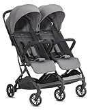 Inglesina Twin Sketch Passeggino Gemellare, Grigio, Ultraleggero, Compatto, per Gemelli o Fratelli e Sorelle, Adatto fino a 15 kg per bambino