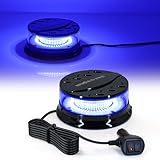 Luce blu auto lampeggiante luci base magnetica LED lampeggiante rotante 12v luce di avvertimento con magnetico e 3 metri di cavo per auto auto camion