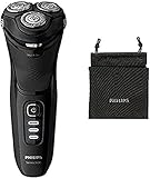 Philips Shaver Serie 3000, Rasoio Elettrico Wet & Dry e Rifinitore a Scomparsa con Astuccio da Viaggio (modello S3233/52)