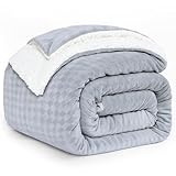 PanxHome Coperta, Coperta Morbida, 200x230 cm, Coperta Morbida Spessa con Renne e Fiocchi di Neve, 470GSM, Coperta Morbida, Coperta Calda in Sherpa, Coperta da Soggiorno, Coperta da Divano