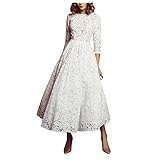 Abito da donna in velluto lungo bianco vintage da principessa sposa sposa linea A elegante pizzo abito da sposa sposa, m, XL