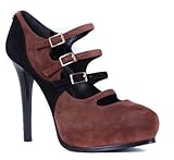 Guess Scarpe con tacco alto, Nero marrone, 37 EU Stretta