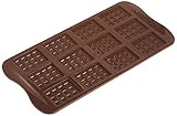 silikomart | SCG11 Stampo in Silicone per Cioccolatini TABLETTE, Antiaderente, 12 Cioccolatini Mini Tablette, Confezione da 1 Stampo per Dolci, Easy Choc, 38 x 28 mm, h 4 mm, Made in Italy