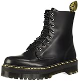 Dr. Martens 1460 Milled Smooth, Scarpe Stringate Basse Brogue Unisex-Adulto, Nero (Black Polished), 44 EU