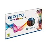 GIOTTO Supermina - Astuccio da 36 Matite a Pastello Colorate, 3.8mm