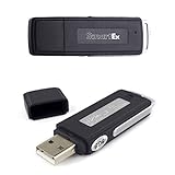 SMARTEX | Mini Registratore Vocale 8GB / 150 ore USB Audio - microfono Spia - Cimice - Voice Recorder Pendrive USB 2 in 1