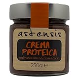 ASTENSIS Crema Proteica Nocciola e Cioccolato, Spalmabile Artigianale 250 Gr. 33,4% di Proteine - Senza Zucchero, Senza Glutine e Senza Olio di Palma, Per Dolci Proteici (Nocciola e Cioccolato)