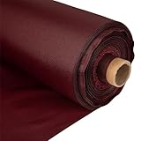 Tessuto impermeabile in tela di canapa da 198,4 g, resistente materiale di copertura per esterni, larghezza 150 cm (vino, al metro)