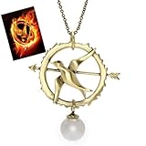 Enlightened Expressions Celebrity Star Emitations Hunger Games Inspired Jewelry: Collana Mockingjay con rubino Cz & Faux Pearl